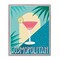 Stupell Industries Cosmopolitan & Palm Leaves Framed Giclee Wall Art Design by Jo Reid